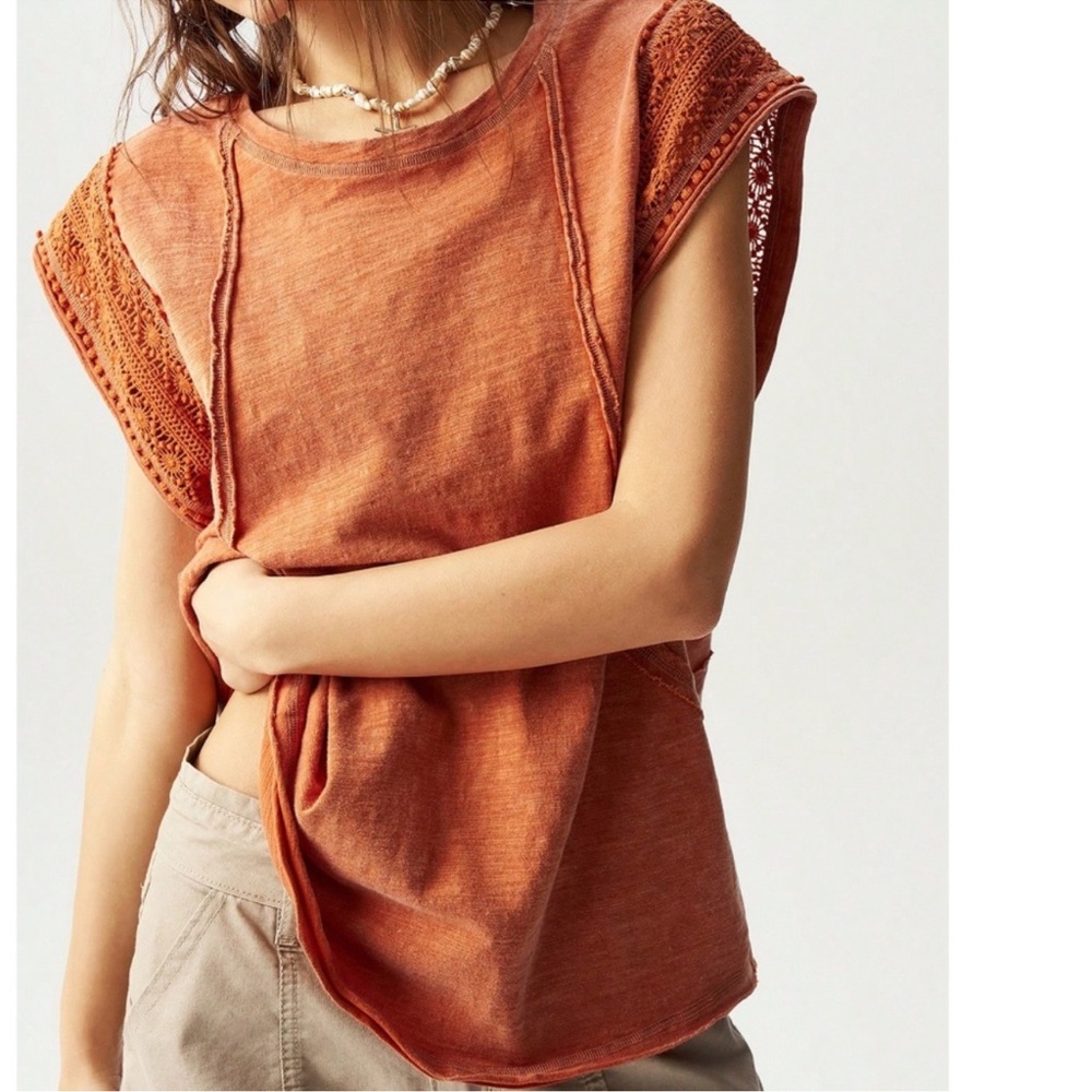 Couture Gypsy Orange Sleeveless Top - Picture 5 of 5